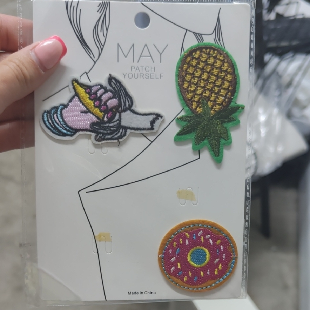 MAY Embroidered Patch Trio